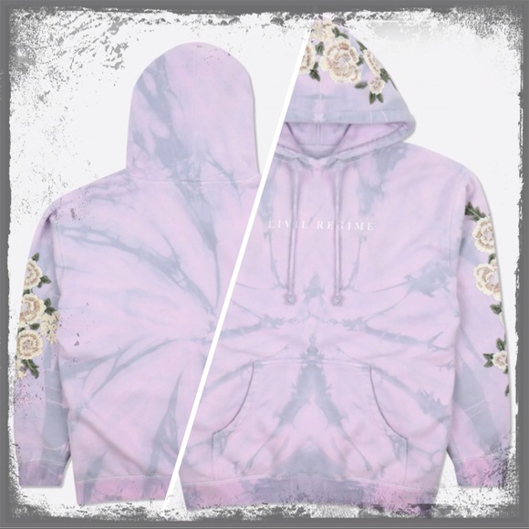 Civil Regime Shirts Civil Regime White Rose Hoodie Lilac Mist Wash Poshmark